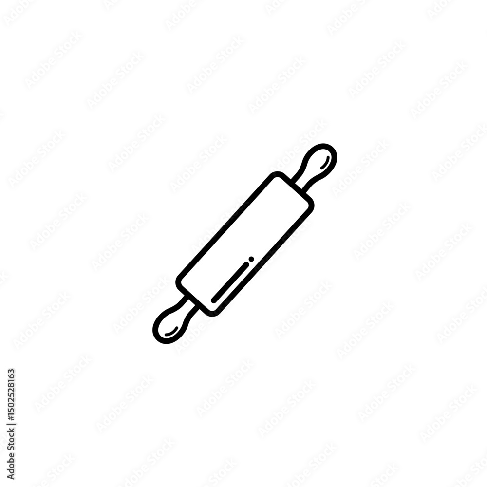 Fototapeta premium Rolling Pin with Two Handles Icon