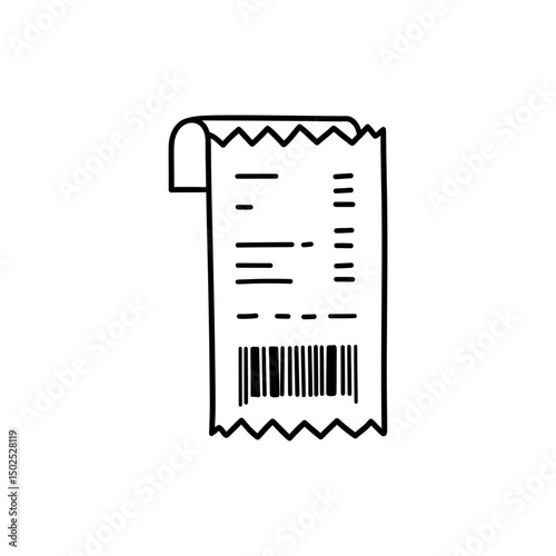Receipt with Barcode Icon