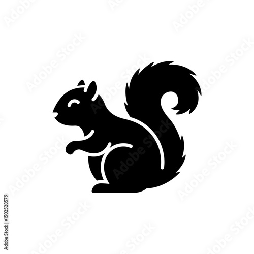 Squirrel with Curled Tail Icon