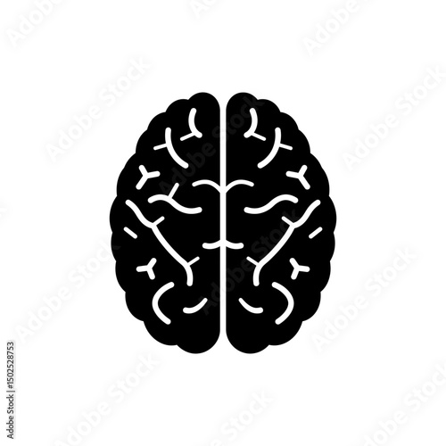 Top view of human brain with labeled lobes anatomy diagram