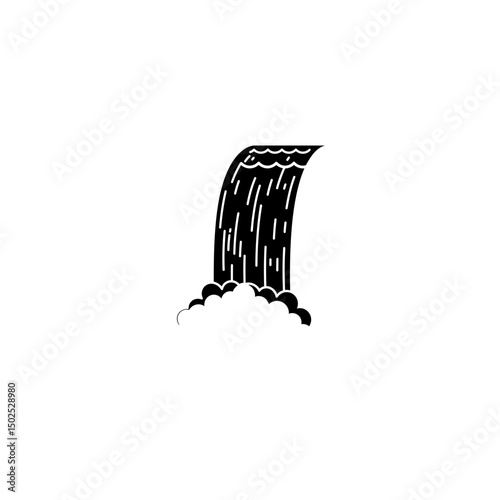 Waterfall Cascade Down Icon