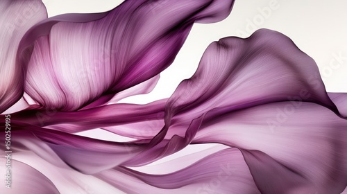 Abstract purple flowing fabric, soft light, elegant, ethereal,  smooth texture