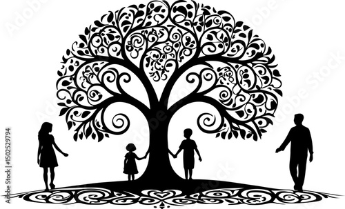family tree silhouette