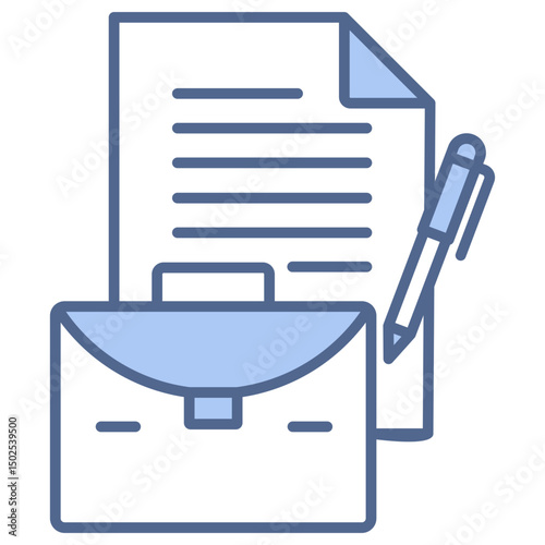 Business Case Blue Icon