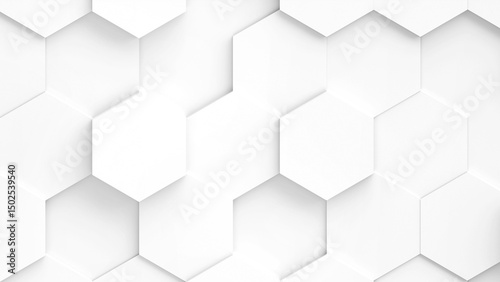 White hexagons geometric ba...