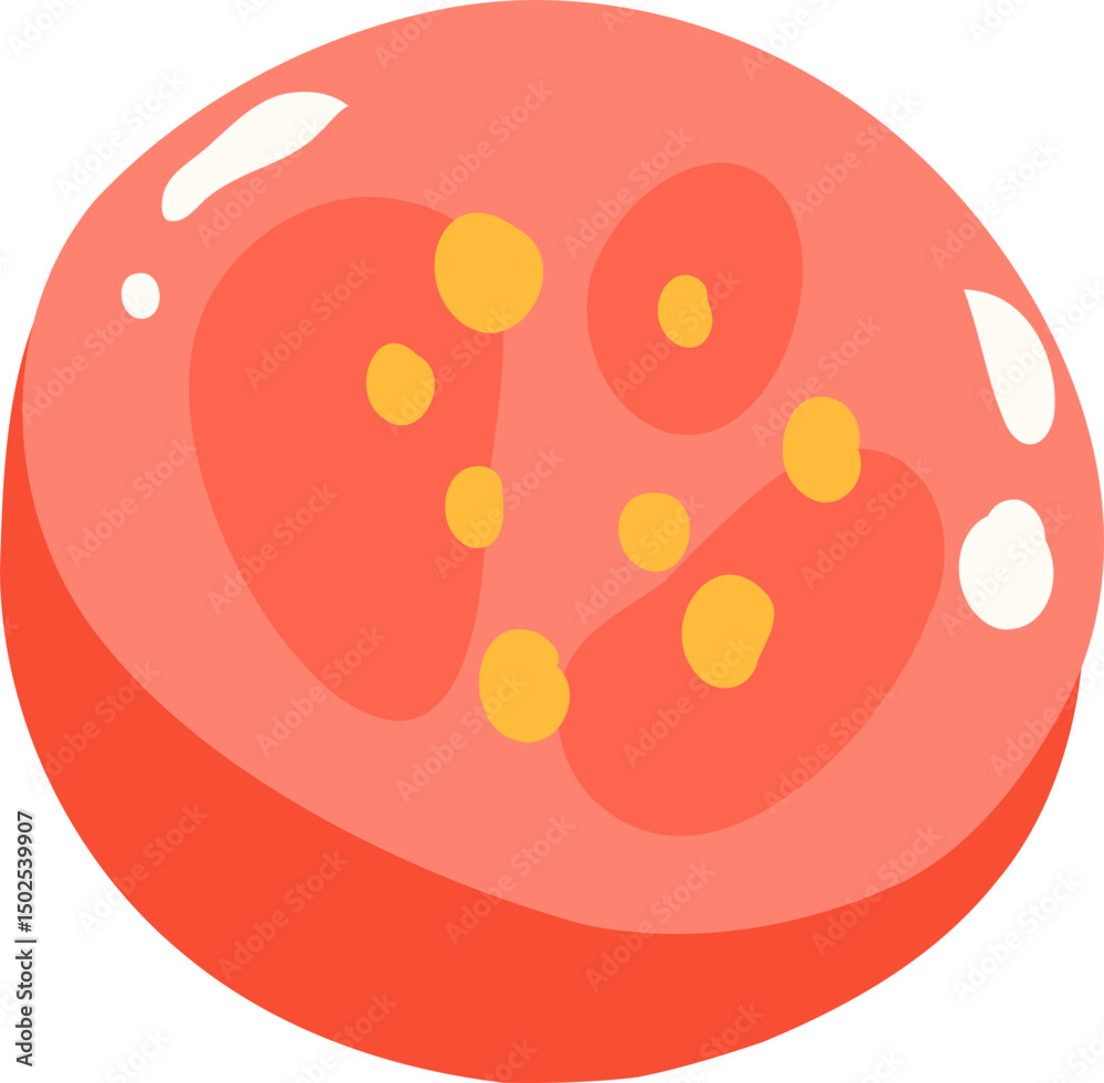 Obraz premium Tomato Illustration, Fresh Garden Clipart, Juicy Red Vegetable Art