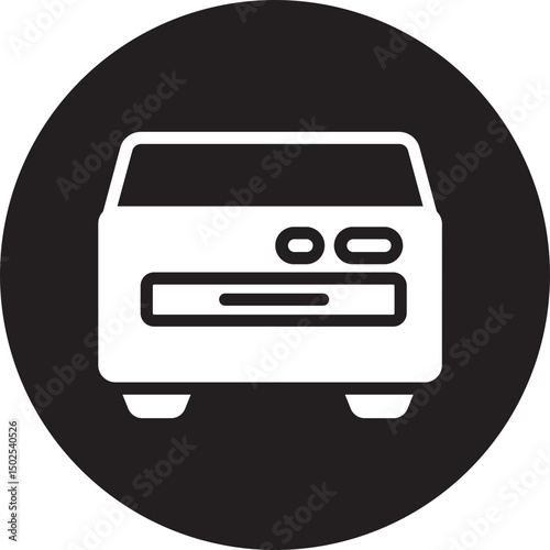 dvd player glyph icon