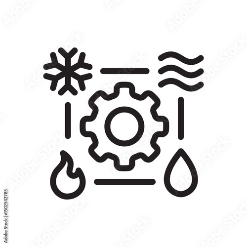 Air Conditioner Vector Icons In Trendy Design EPS 10