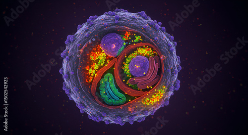 Cellular Localization of Adenovirus Hexon Protein in Infected Cells photo
