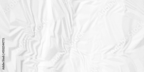 Crumpled paper Blank white crumpled and creased paper poster.	
