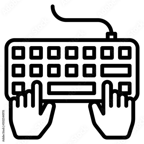 Keyboard Typing line icon