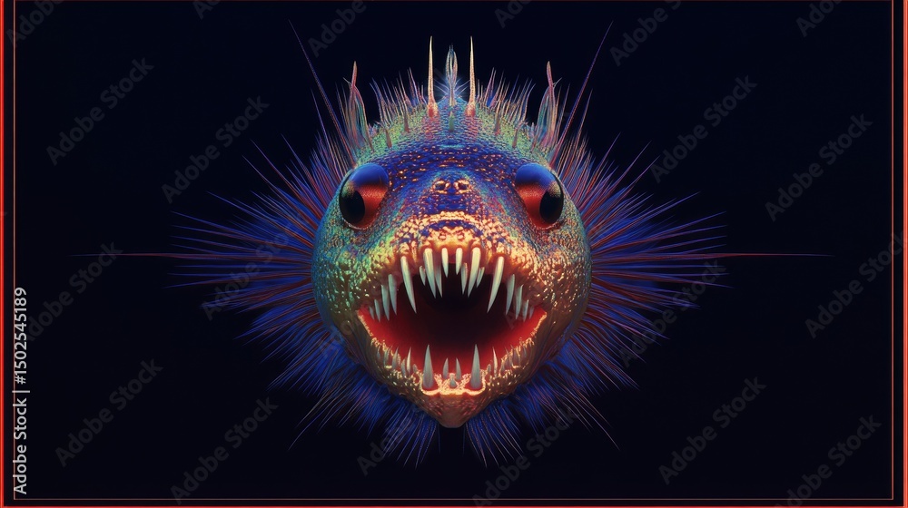 Fototapeta premium Close-up of a fantastical fish head.