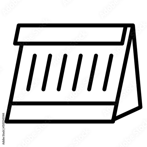Nameplate Desk line icon