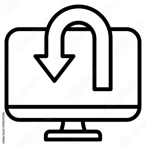 Return Sign line icon