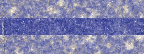 A blue band across a background of mottled blue and white
