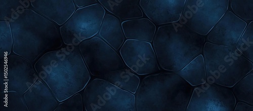 A seamless pattern of dark blue, irregularly shaped stones