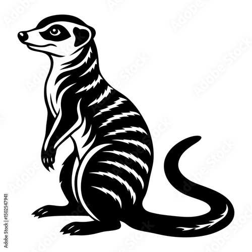 A Meerkat vector silhouettes