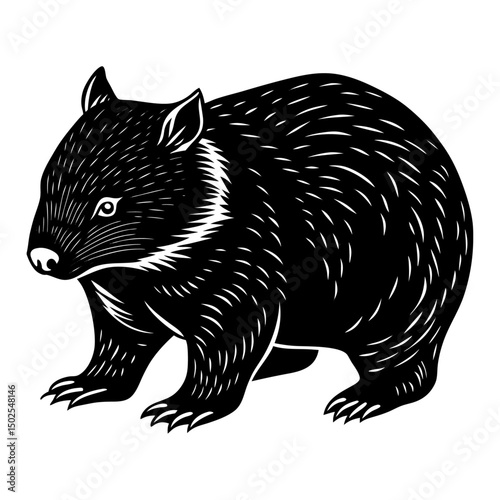 A Wombat vector silhouettes 