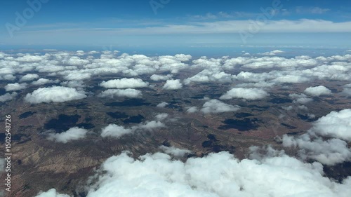 Flying over Atlas Mountains , 
Morocco