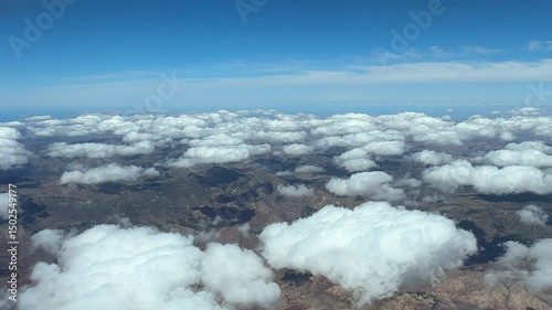Flying over Atlas Mountains , 
Morocco
