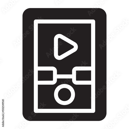 mp3 player glyph icon