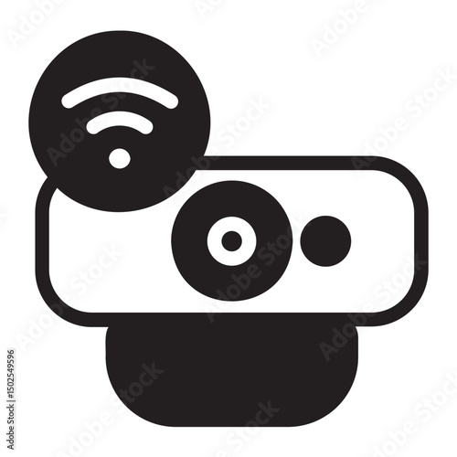web camera glyph icon