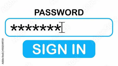 Animation of Password Field Filling.