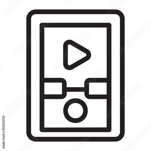 mp3 player line icon
