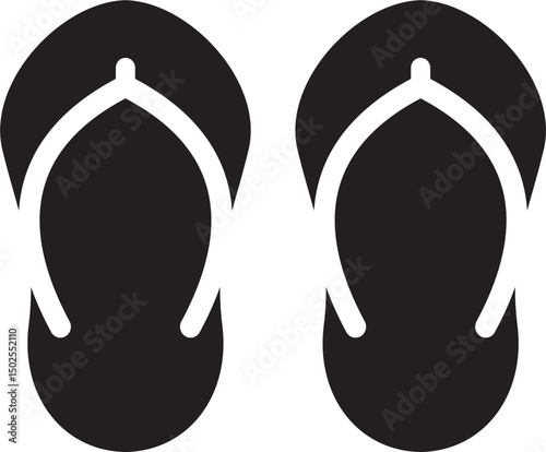sandal icon vector design mono color