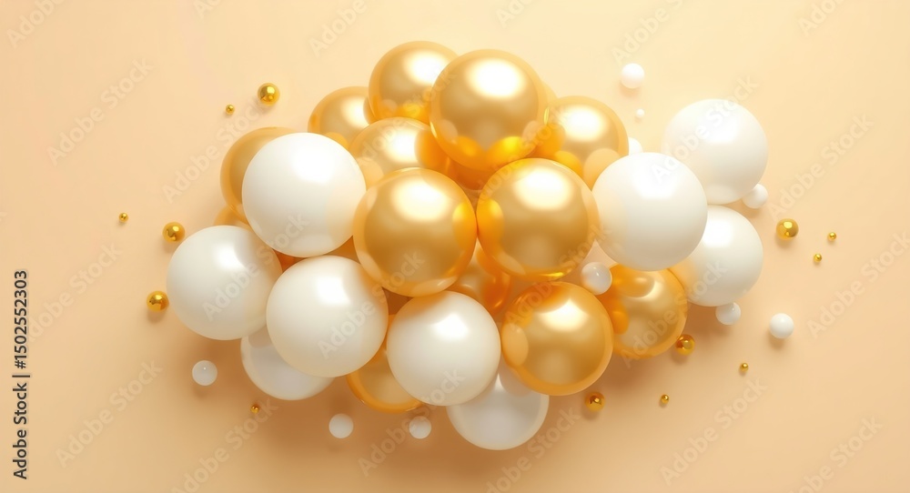 custom made wallpaper toronto digitalbunch of white and golden birthday balloons ai 