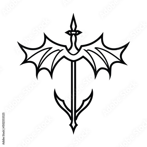 vector illustration of a black and white floral ornament