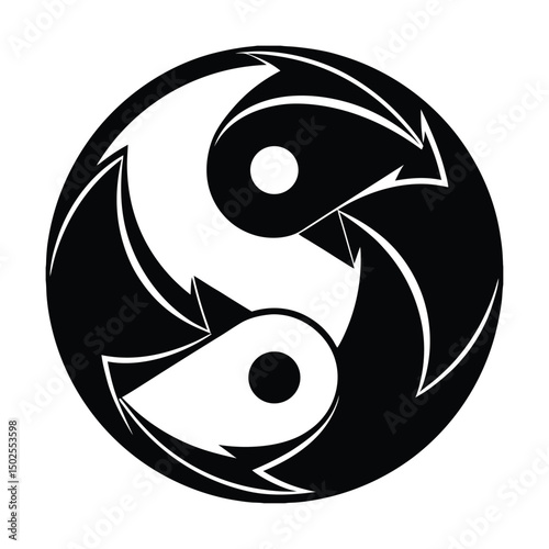 yin yang symbol with yin yang