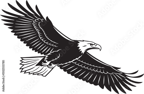 Soaring Bird Design Illustration for Digital Art. Elegant Soaring Bird Illustration for Prints. Artistic Soaring Bird Design Illustration. Flying Bird Design Illustration for Creative Use