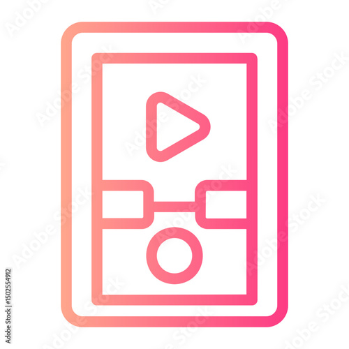 mp3 player gradient icon