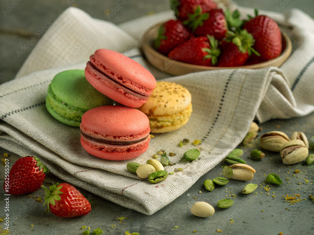 Food and cake on background ai generated Food and cake on background ai generated
