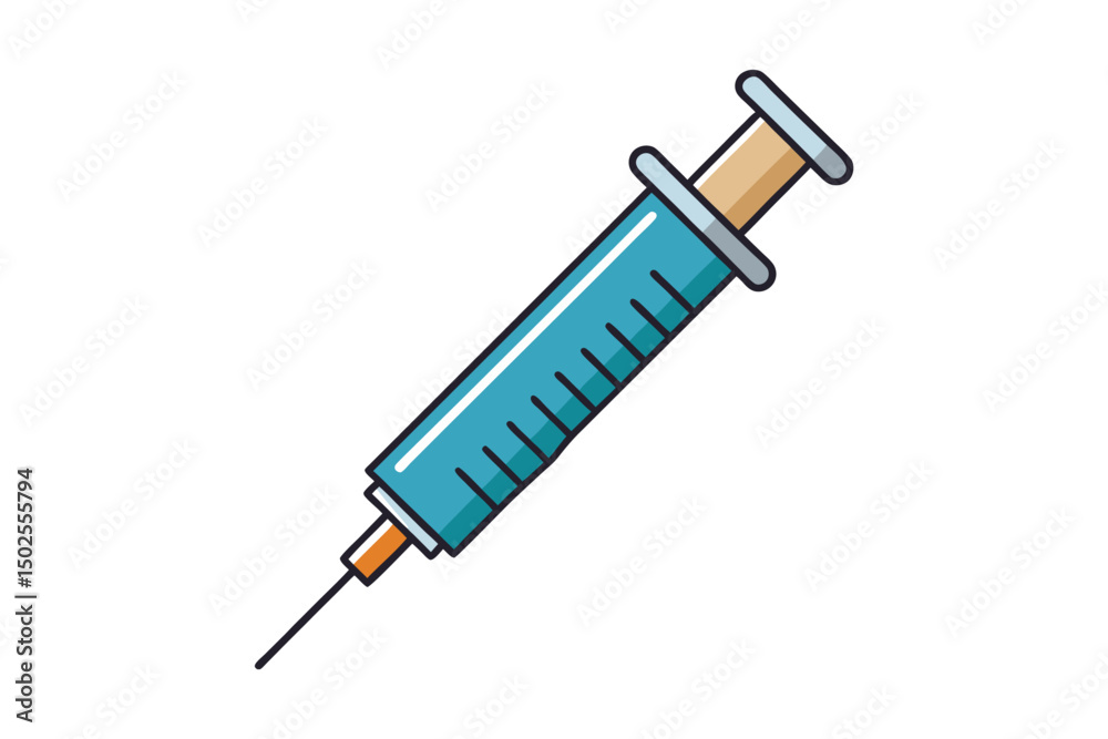 Fototapeta premium syringe icon on white background