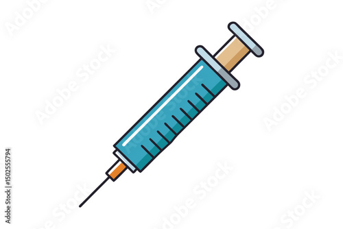 syringe icon on white background