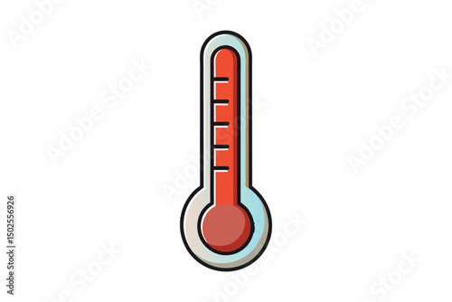 thermometer flat style vector illustration