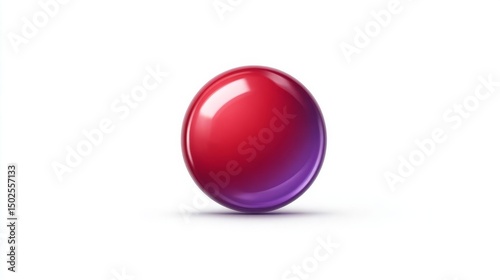 Free Download A vibrant red and purple 3D sphere on a white background. - GFXLoad