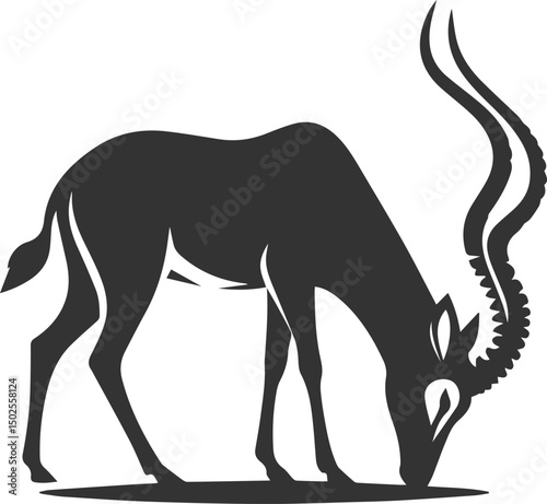 Wild animal antelope illustration silhouette vector