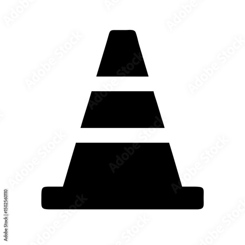Construction Barrier Marking Off a Work Zone for Safety and Security