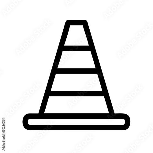 Construction Barrier Marking Off a Work Zone for Safety and Security