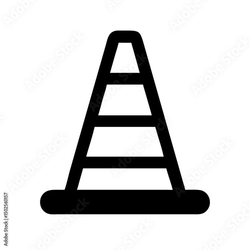 Construction Barrier Marking Off a Work Zone for Safety and Security