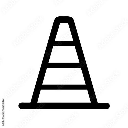 Construction Barrier Marking Off a Work Zone for Safety and Security