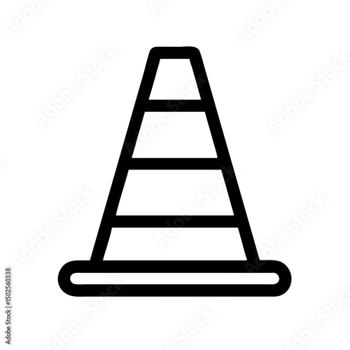 Construction Barrier Marking Off a Work Zone for Safety and Security
