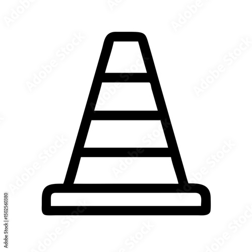 Construction Barrier Marking Off a Work Zone for Safety and Security