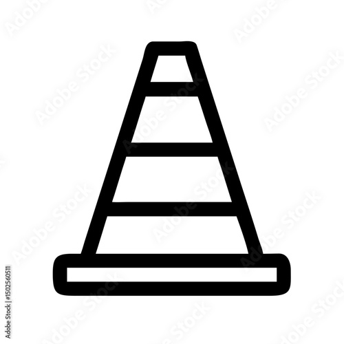 Construction Barrier Marking Off a Work Zone for Safety and Security