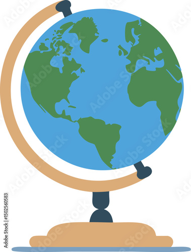 world map earth flat vector illustration