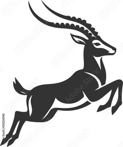 Wild animal antelope illustration silhouette vector