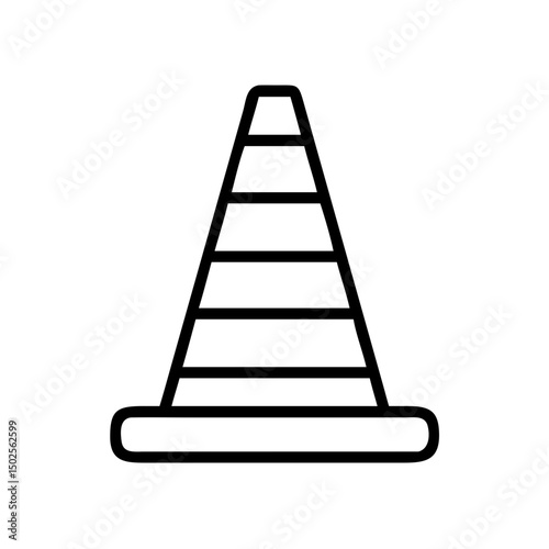 Construction Barrier Marking Off a Work Zone for Safety and Security